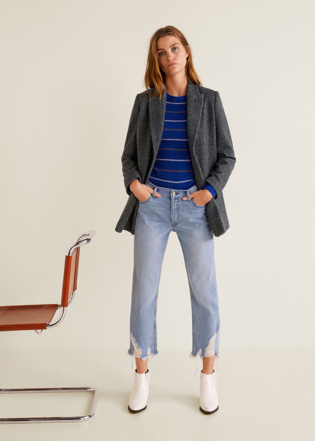 Textured wool blazer - Imagem 3